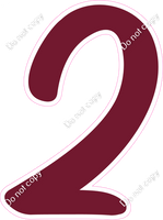 CU 23.5" Individuals - Flat Burgundy 2