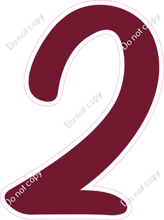 CU 23.5" Individuals - Flat Burgundy 2