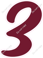 CU 23.5" Individuals - Flat Burgundy 3