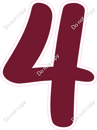 CU 23.5" Individuals - Flat Burgundy 4