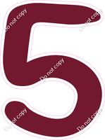 CU 23.5" Individuals - Flat Burgundy 5