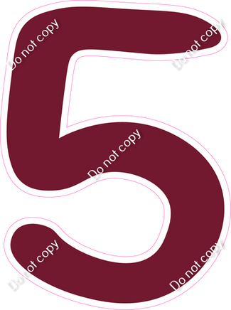 CU 23.5" Individuals - Flat Burgundy 5