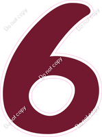 CU 23.5" Individuals - Flat Burgundy 6