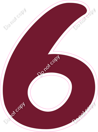 CU 23.5" Individuals - Flat Burgundy 6