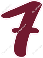 CU 23.5" Individuals - Flat Burgundy 7