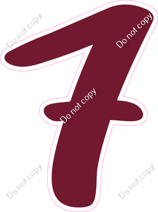 CU 23.5" Individuals - Flat Burgundy 7