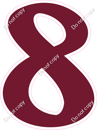 CU 23.5" Individuals - Flat Burgundy 8