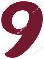 CU 23.5" Individuals - Flat Burgundy 9