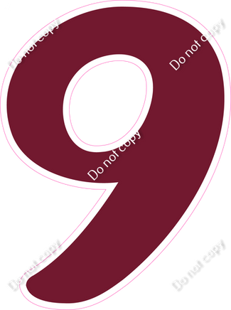 CU 23.5" Individuals - Flat Burgundy 9