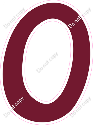 CU 23.5" Individuals - Flat Burgundy