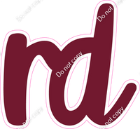 CU 23.5" Individuals - Flat Burgundy RD