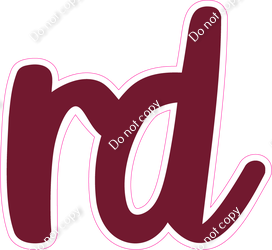 CU 23.5" Individuals - Flat Burgundy RD