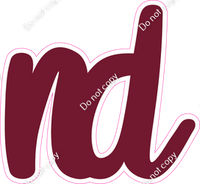 CU 23.5" Individuals - Flat Burgundy ND