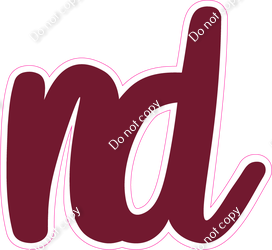 CU 23.5" Individuals - Flat Burgundy ND