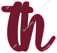 CU 23.5" Individuals - Flat Burgundy TH