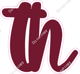 CU 23.5" Individuals - Flat Burgundy TH