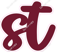 CU 23.5" Individuals - Flat Burgundy ST