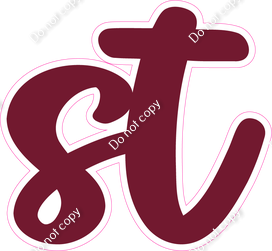 CU 23.5" Individuals - Flat Burgundy ST