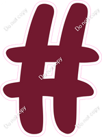 CU 23.5" Individuals - Flat Burgundy #