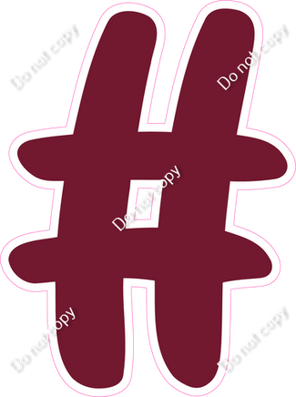 CU 23.5" Individuals - Flat Burgundy #