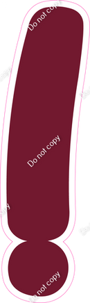 CU 23.5" Individuals - Flat Burgundy !