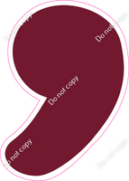 CU 23.5" Individuals - Flat Burgundy Apostrophe