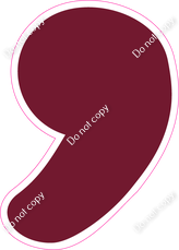 CU 23.5" Individuals - Flat Burgundy Apostrophe