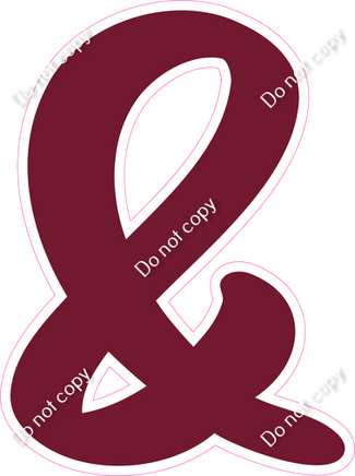 CU 23.5" Individuals - Flat Burgundy &