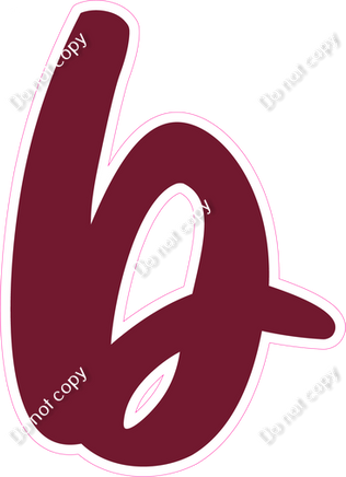 CU 23.5" Individuals - Flat Burgundy b