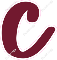 CU 23.5" Individuals - Flat Burgundy c