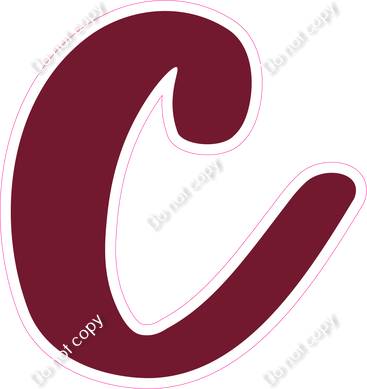 CU 23.5" Individuals - Flat Burgundy c