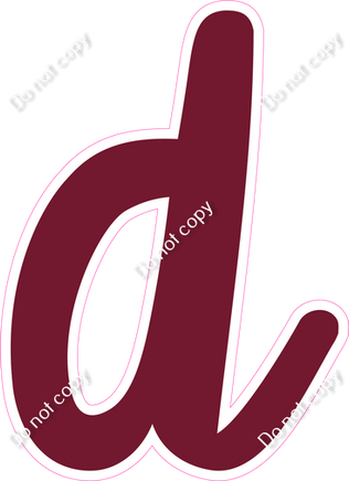 CU 23.5" Individuals - Flat Burgundy d