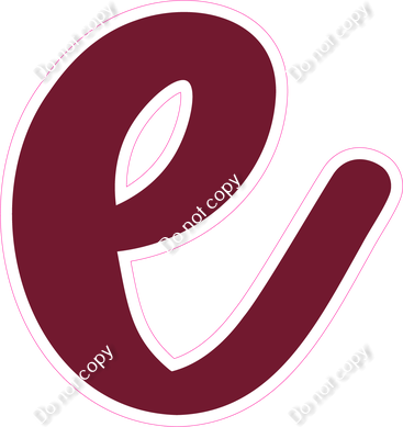 CU 23.5" Individuals - Flat Burgundy e