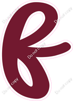 CU 23.5" Individuals - Flat Burgundy f