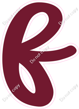 CU 23.5" Individuals - Flat Burgundy f