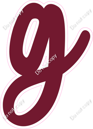 CU 23.5" Individuals - Flat Burgundy g