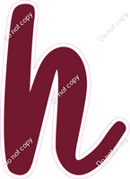 CU 23.5" Individuals - Flat Burgundy h