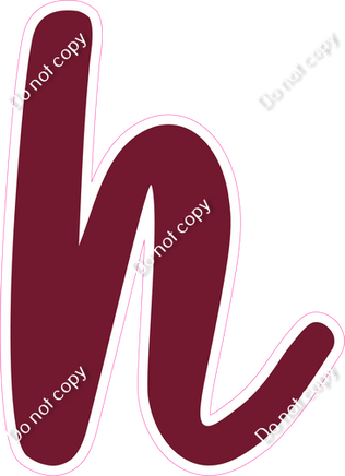 CU 23.5" Individuals - Flat Burgundy h