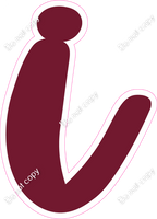 CU 23.5" Individuals - Flat Burgundy i