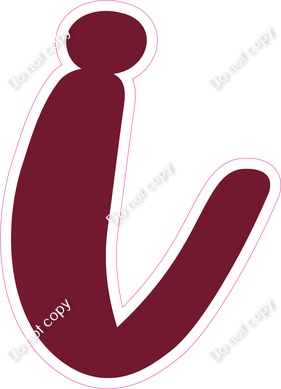 CU 23.5" Individuals - Flat Burgundy i