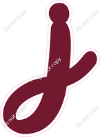 CU 23.5" Individuals - Flat Burgundy j