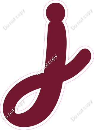 CU 23.5" Individuals - Flat Burgundy j