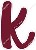 CU 23.5" Individuals - Flat Burgundy k