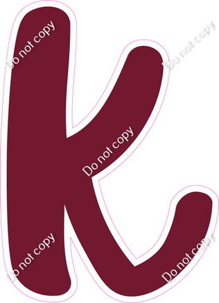 CU 23.5" Individuals - Flat Burgundy k