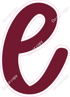 CU 23.5" Individuals - Flat Burgundy l