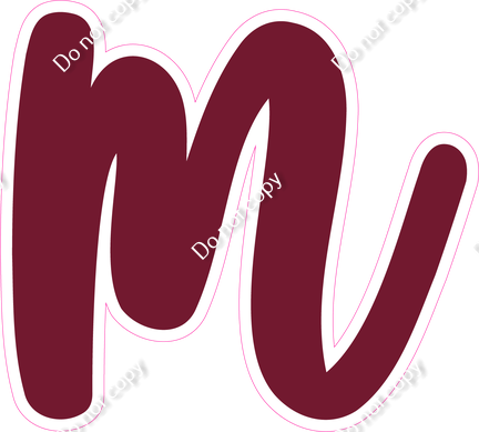 CU 23.5" Individuals - Flat Burgundy m