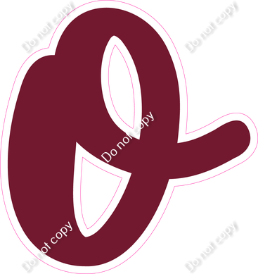 CU 23.5" Individuals - Flat Burgundy o