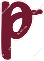 CU 23.5" Individuals - Flat Burgundy p