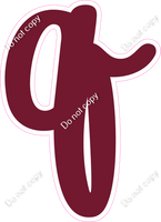 CU 23.5" Individuals - Flat Burgundy q