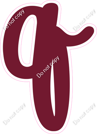 CU 23.5" Individuals - Flat Burgundy q